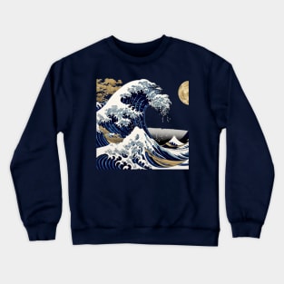 Aesthetic Japanese Art Wave Crewneck Sweatshirt